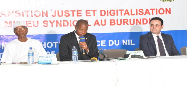 Présentation sur la transition juste et digitalisation au 4ème congrès de la COSYBU